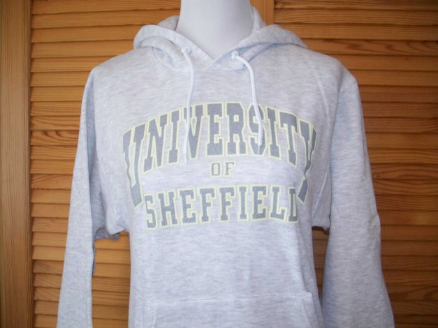 University of Sheffield-Hoodie hellgrau-meliert NEU