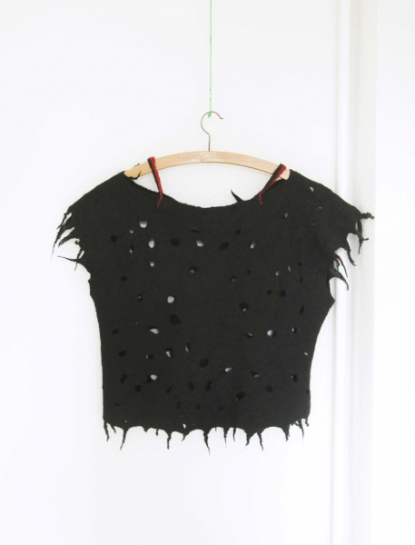 UNIKAT! handgefilztes Spinnenetz Oberteil
