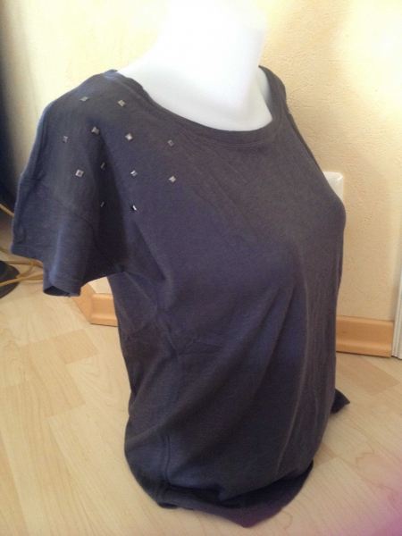 Qs by s.Oliver T-Shirt Gr S Grau mit Nieten