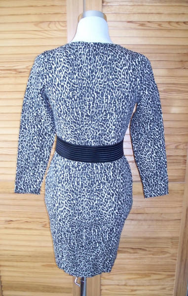 VINTAGE// 80er-Leo-Kleid Bodycon Gr. 36