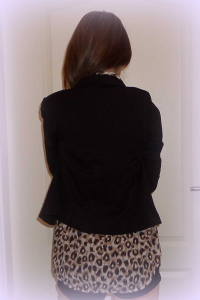 Vokuhila Leoparden Bluse von H&; 36 / S 3/4 Ärmlig 