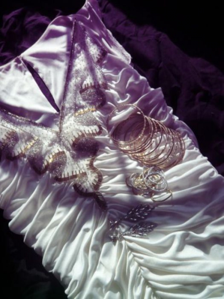 Kleopatra Kleid / Dress *Abendkleid* *Cocktaildress* *Cocktailkleid* *Weiss* *Gold* *Silber* *WGT* 