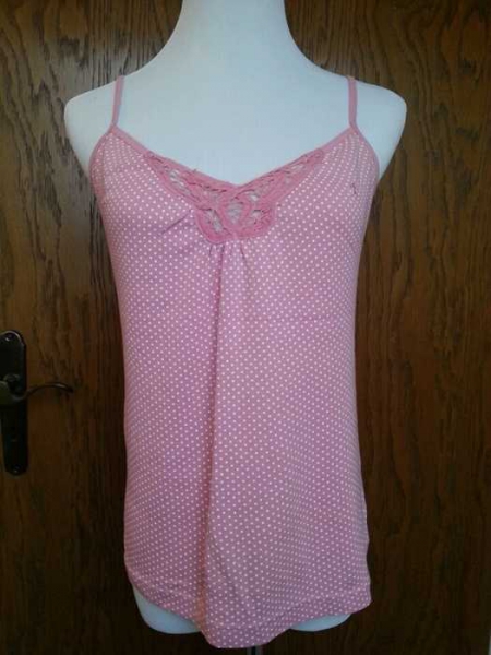 Edc by Esprit Top Hängerchen in rosé Dots Punkte Gr.M