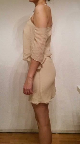 Hochwertiges Seidenkleid in cream