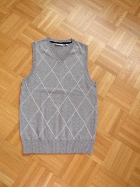 Pullunder,neu,Rautenmuster,grau,Gr.38/S