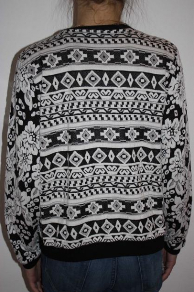 Cardigan im Schwarz-Weiß Muster