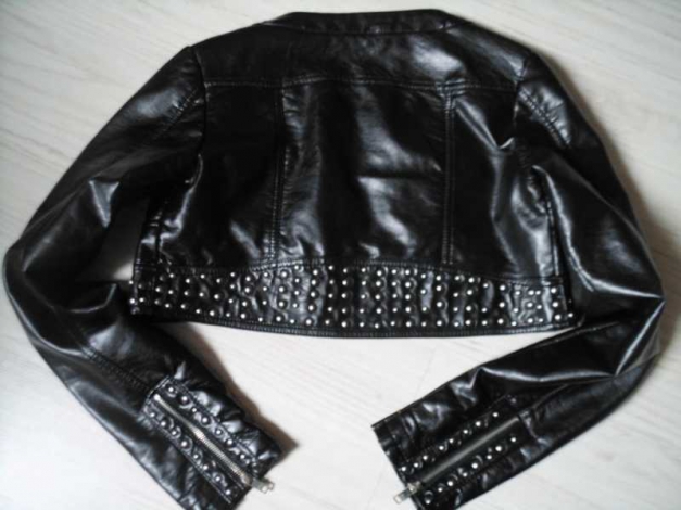 Leder- Bolero mit Nieten