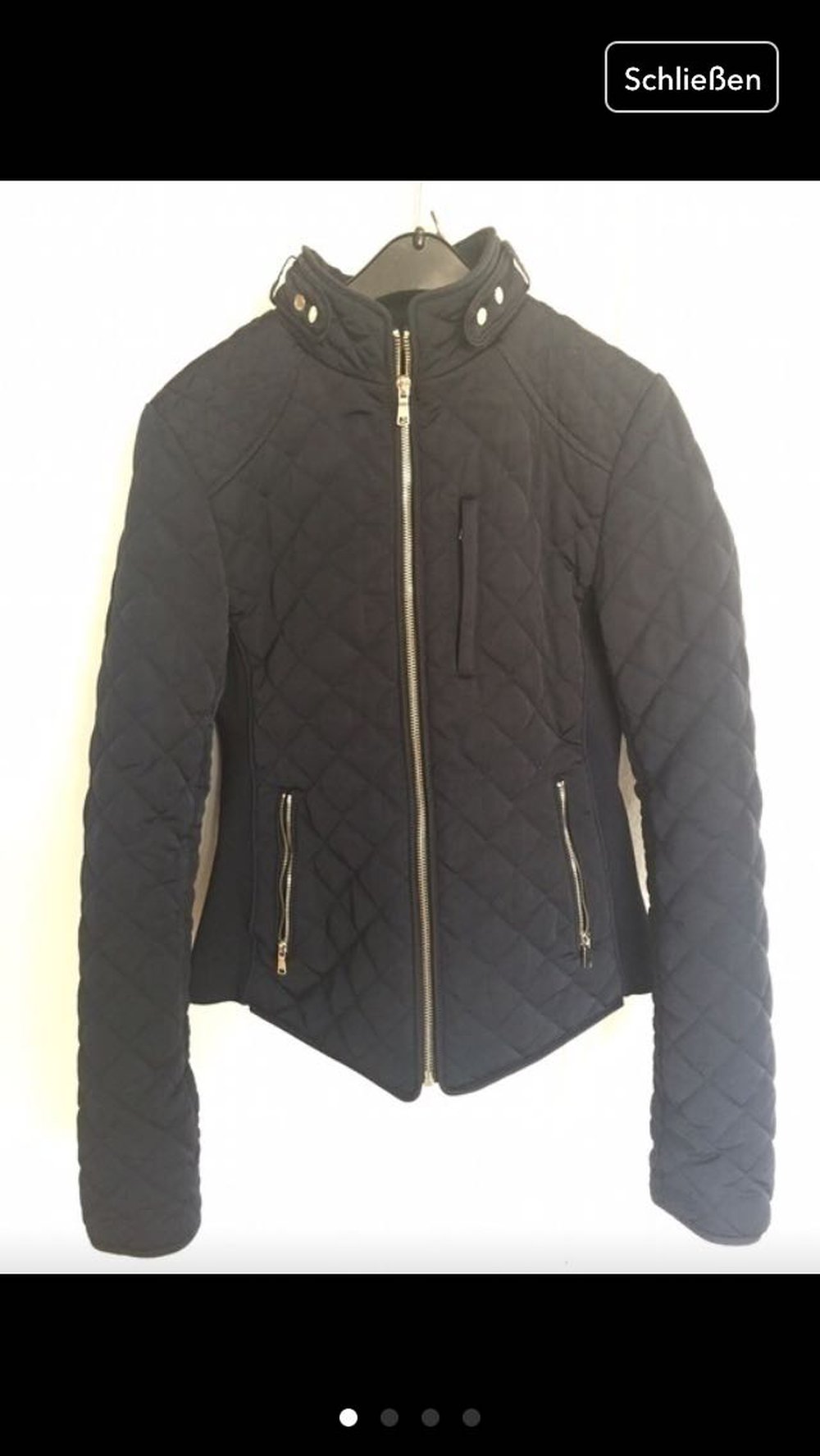 Zara Woman Steppjacke Dunkelblau