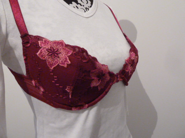 BH 75 A Push up / Lascana / spitze / lila - weinrot