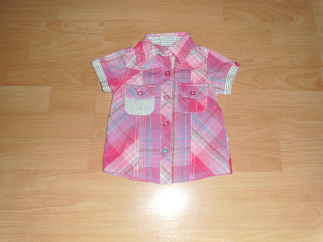 Bluse von Topolino, rosa kariert, Gr. 86