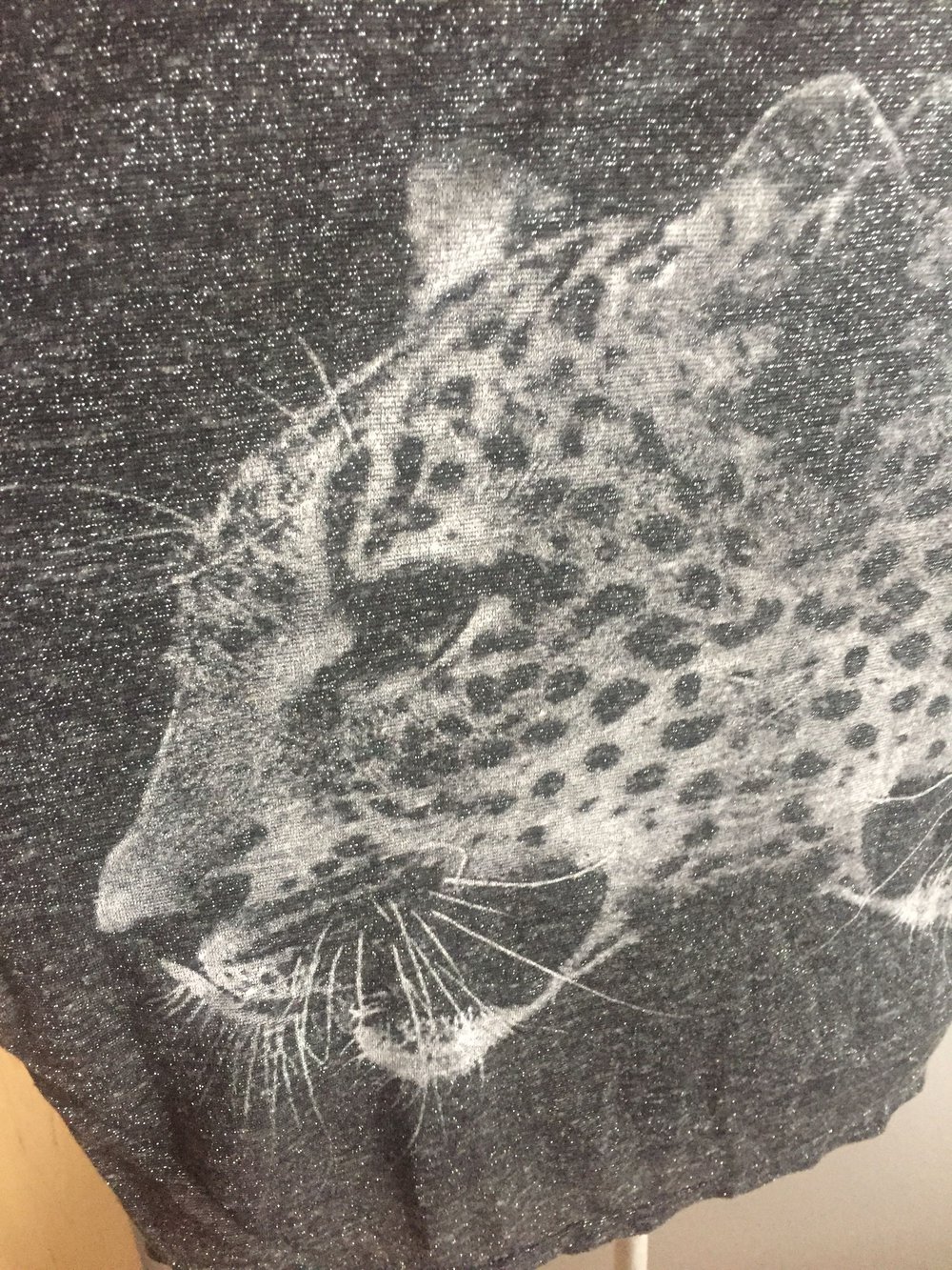 Geparden Lurexschlauch-Oberteil