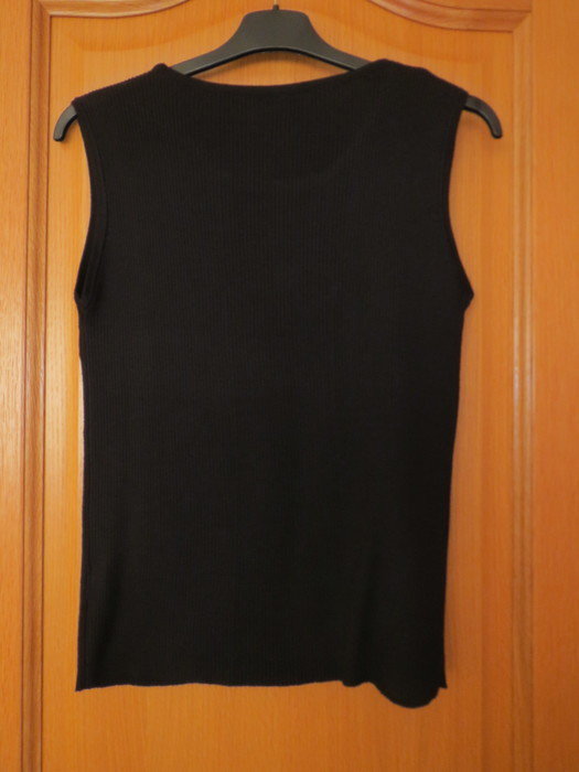 Top, Sommertop, Gr.44/L, schwarz-weiß