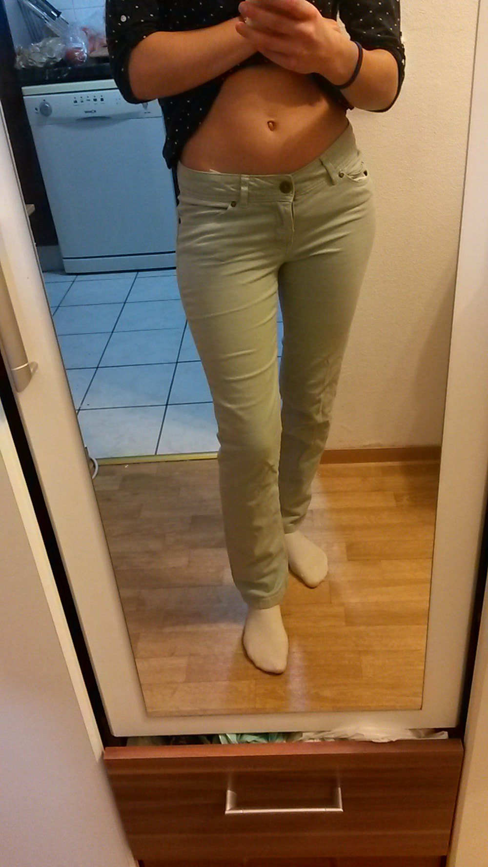 Mintgrüne Jeans Gr. 40