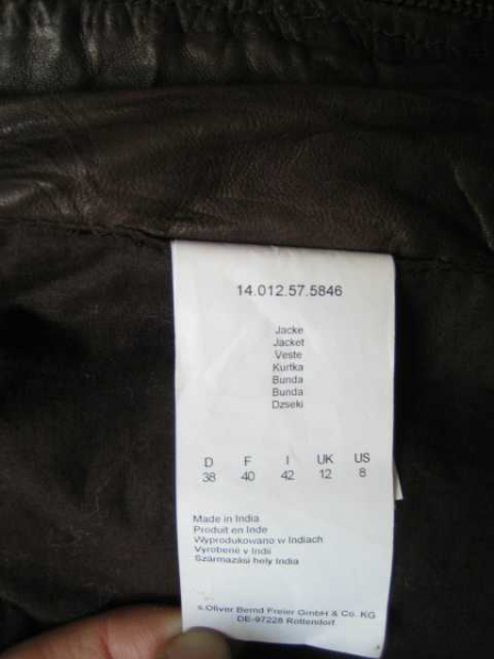 Lederjacke S.Oliver braun neu