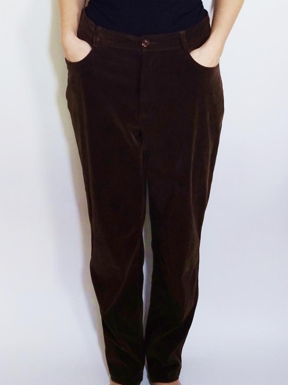 Braune Samthose Herbst Winter Gr. 42 Gr. M