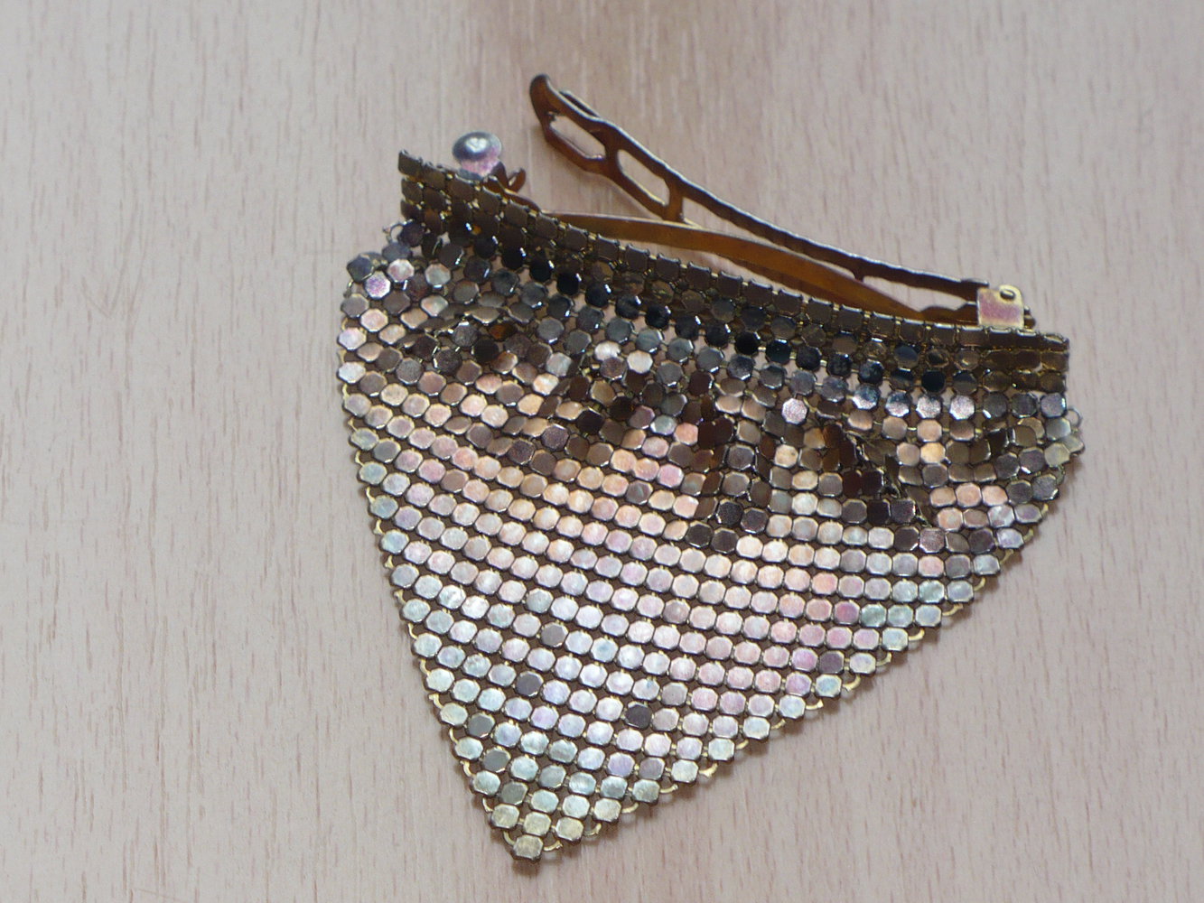 Haarspange gold mit Patina / Vintage / 90er