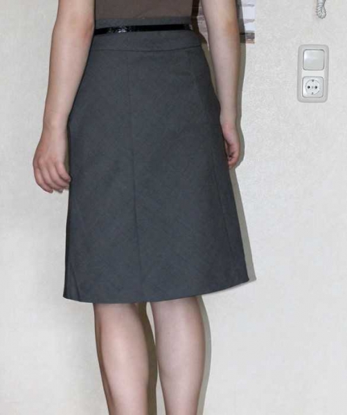  knielanger grau karierter Rock