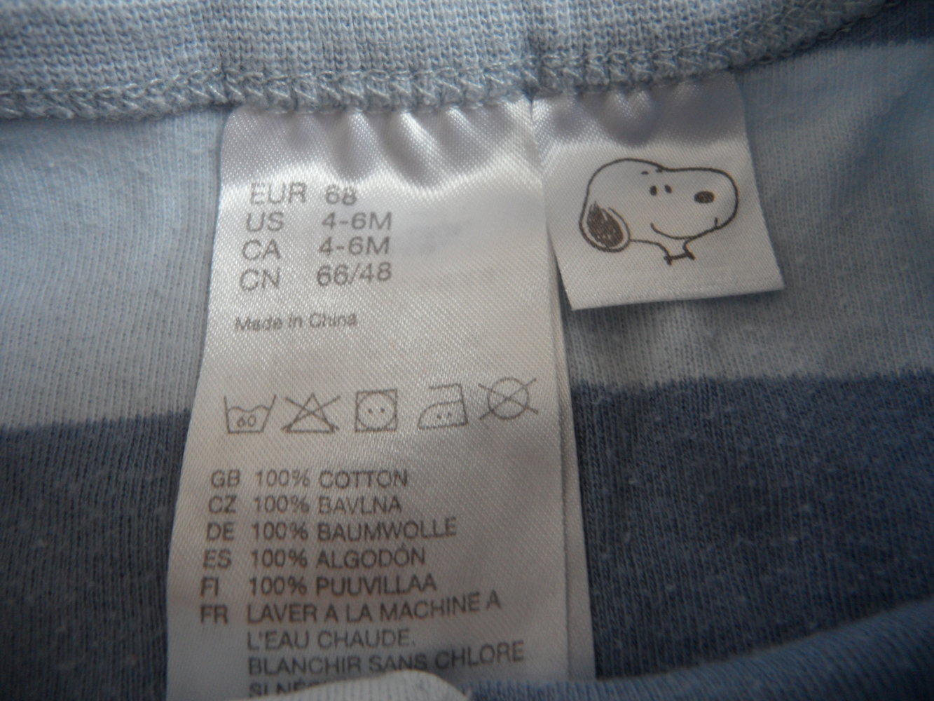 Snoopy Einteiler Spieler Strampler Schlafanzug 