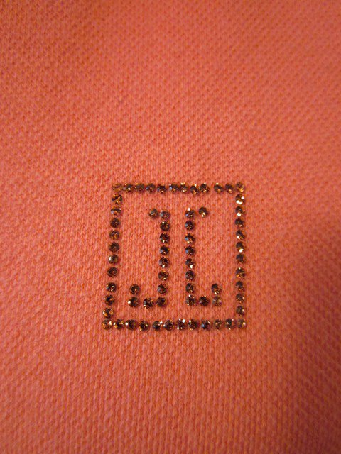 Polo-Shirt mit Straß-Logo