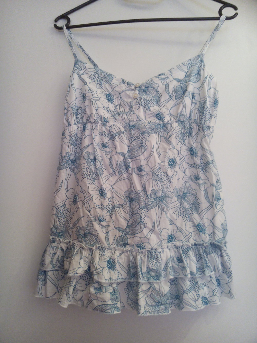 Trägershirt mit Rüschen