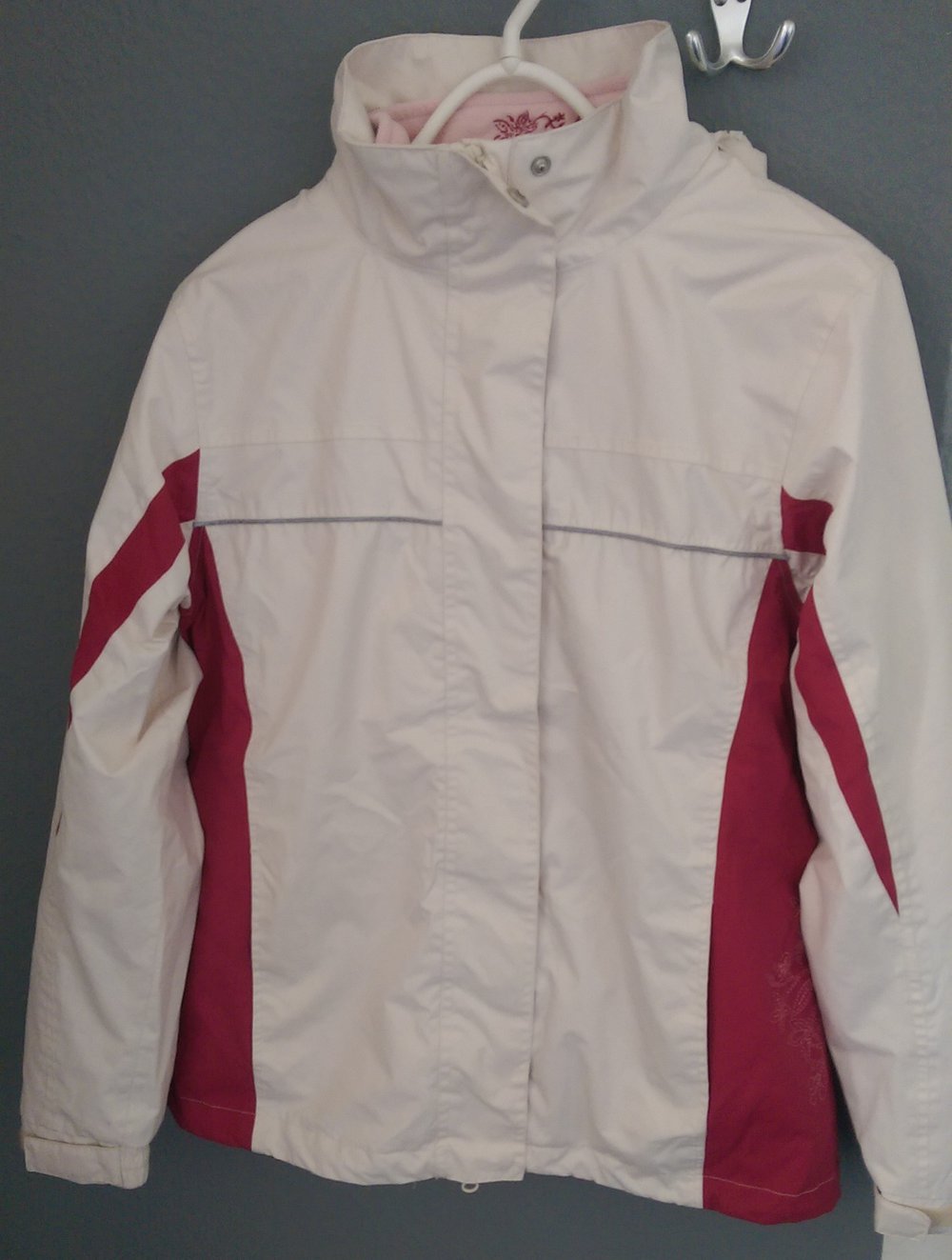 2-teilige weiß/rosa Tchibo Funktionsjacke