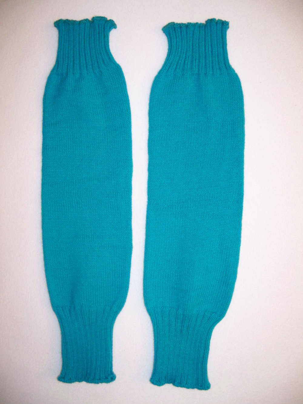 VINTAGE// Stulpen in einem grün-türkisfarbenem Ton