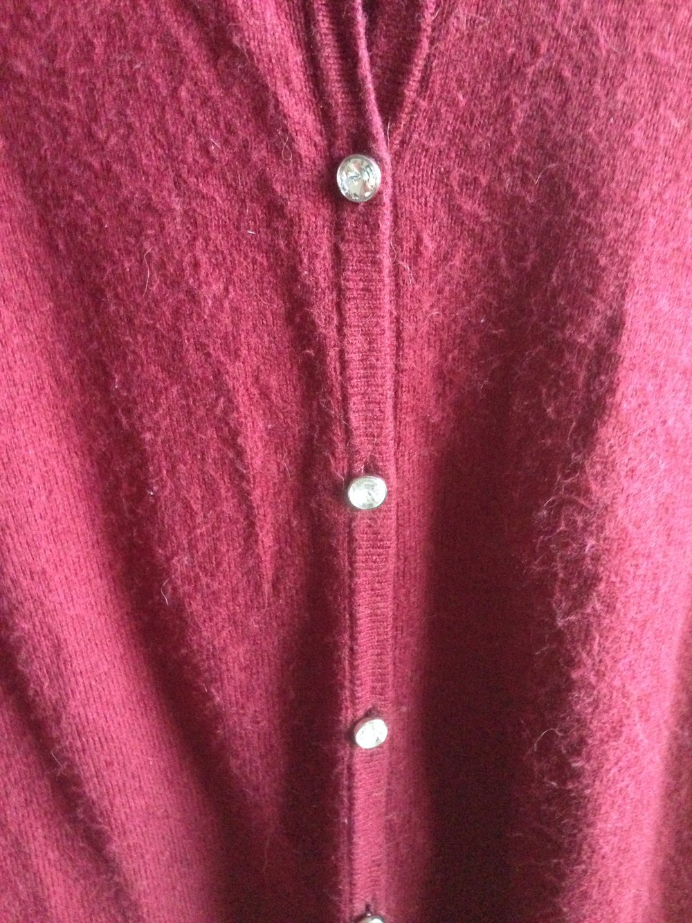 Warmer roter Strickcardigan