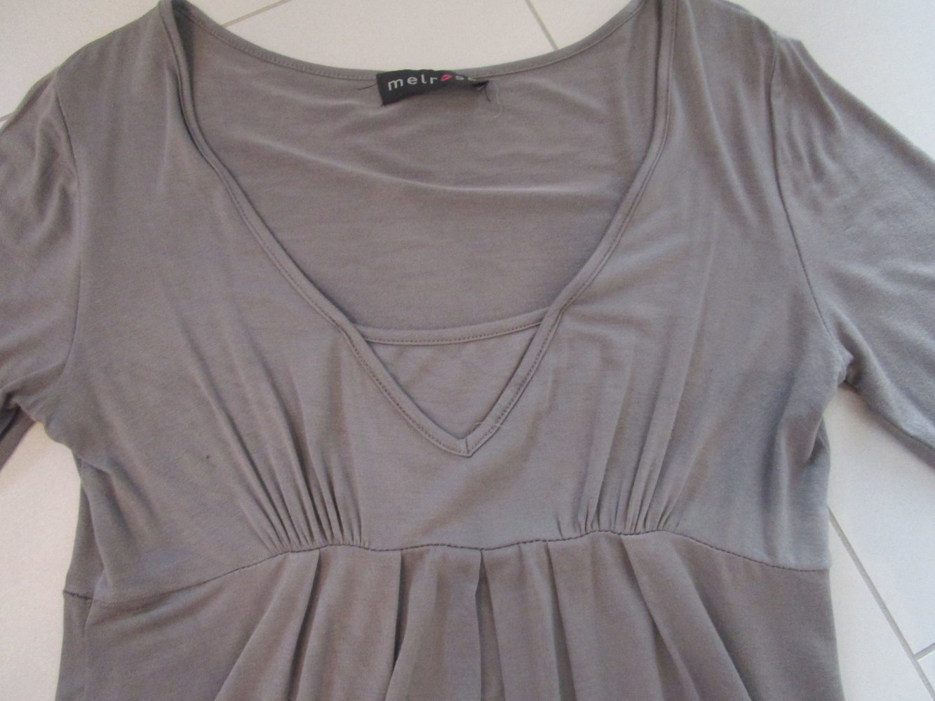 Shirt 3/4 arm, grau, Melrose, Größe 36