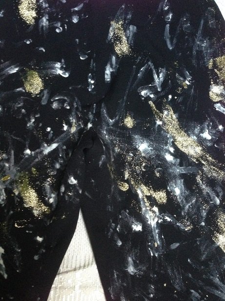 Designer Unikat Stoffhose Glitter Glamour! 90er Original in XS! Anti-Cellulite =)