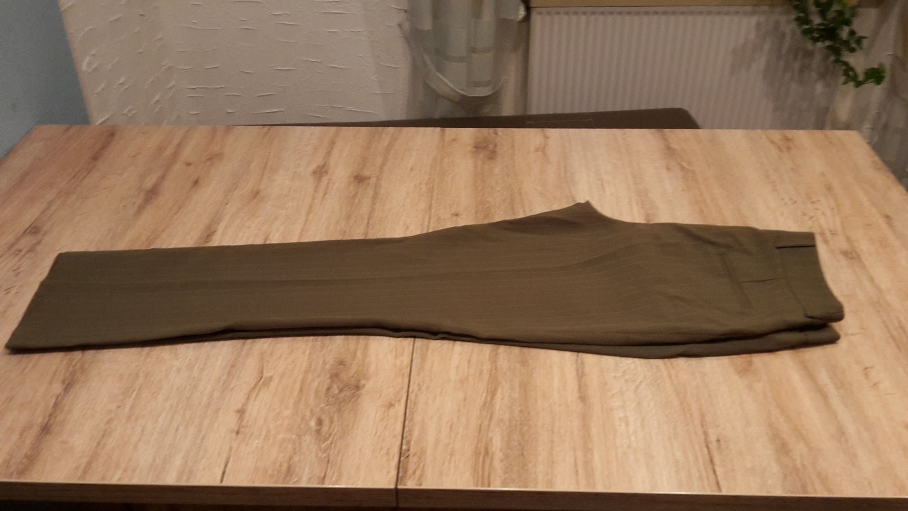 Hosenanzug Laura Scott Gr44/46 braun caramel nadelstreifen blazer