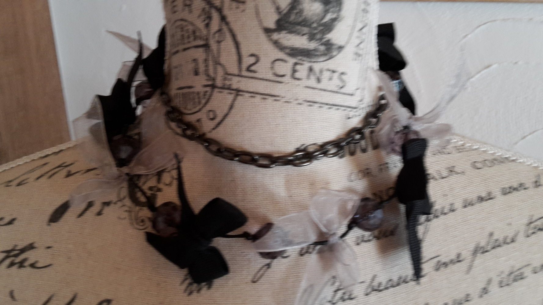 Halskette schleifen schwarz weiß chic street one Business