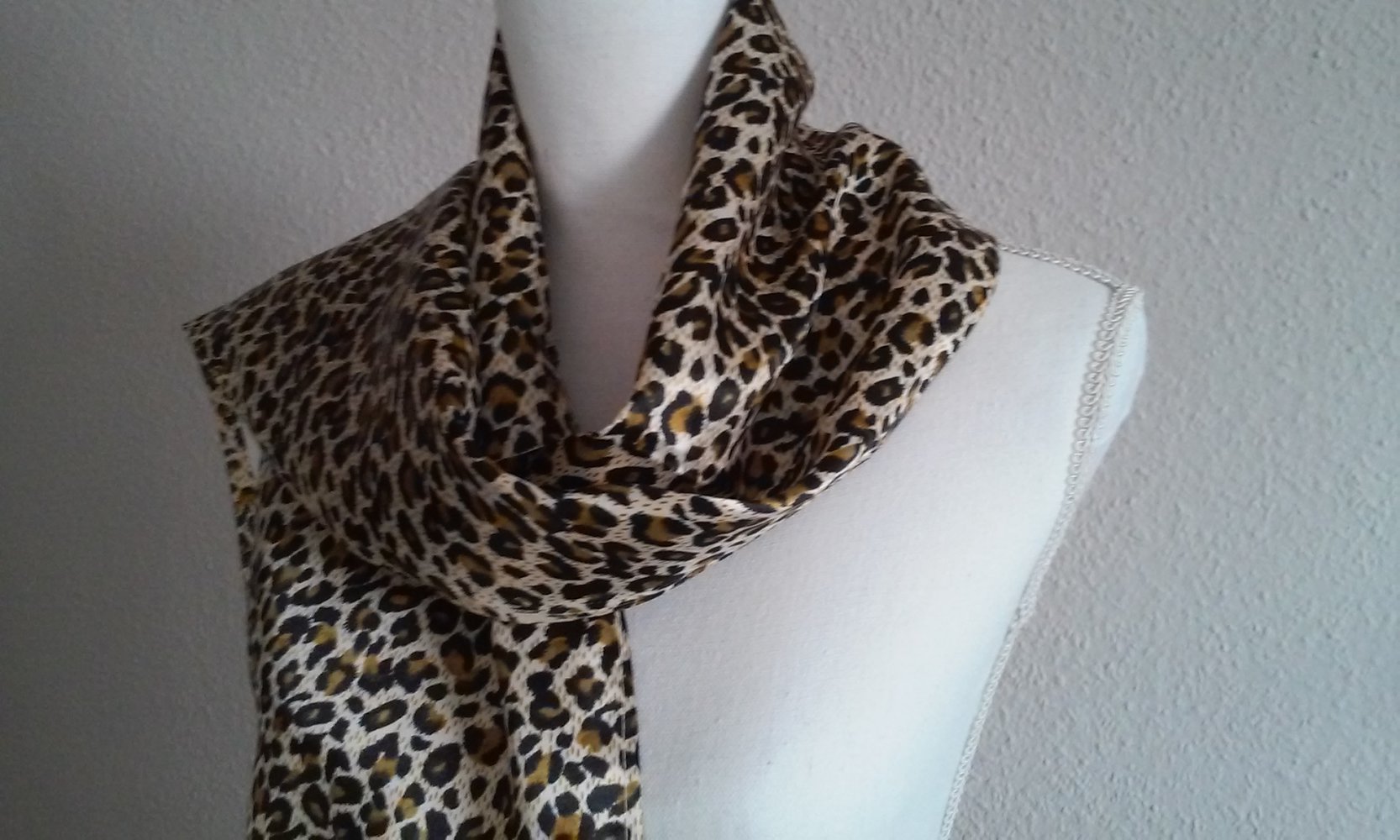 Schal Tuch Schlips Sommerschal Farbakzent im Tigerlook Halstuch  