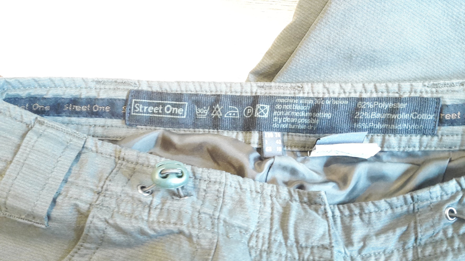 Street one Gr36/Solive grau cargo Hose Sommer Army chic business 