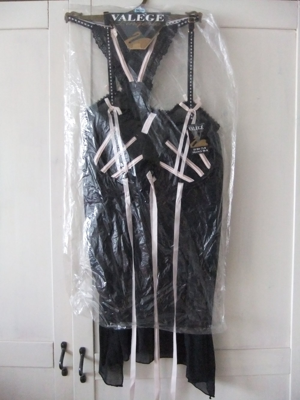 Dessous Babydoll Nachtwäsche BH String Gr. 90 B 75 B