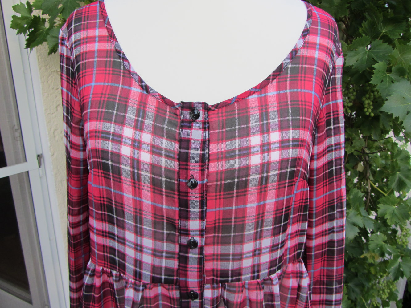 Karierte Tunika Bluse / Kleid von H&M