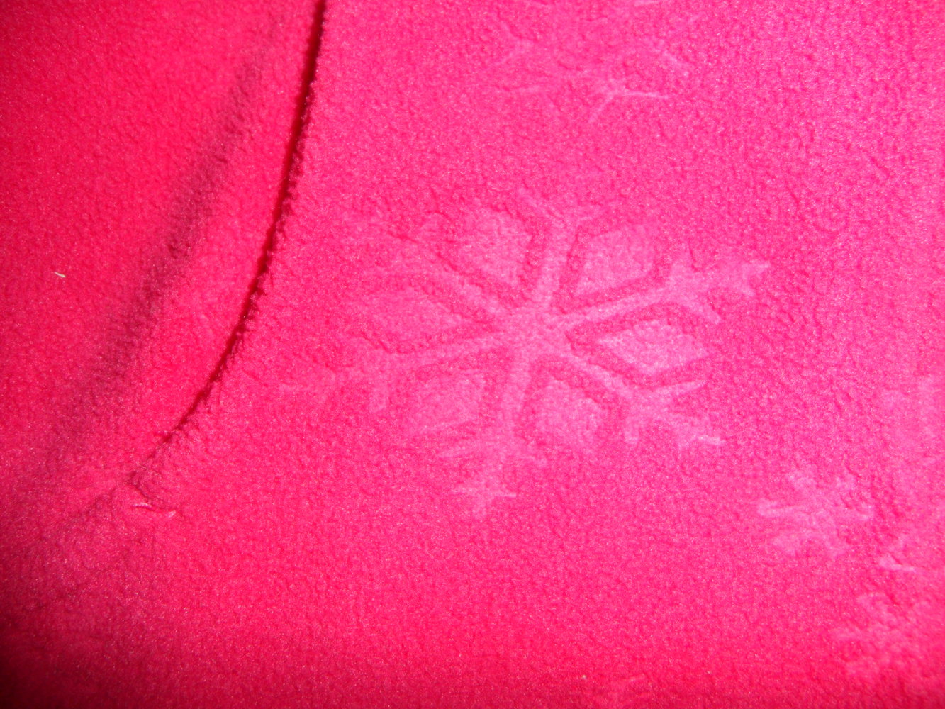 tolle pinke Fleecejacke mit Schneeflocken