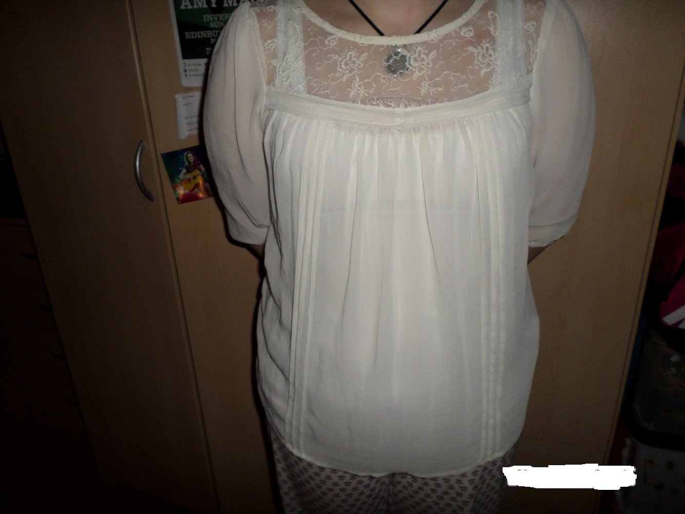 H&M Bluse Größe 42 creme 