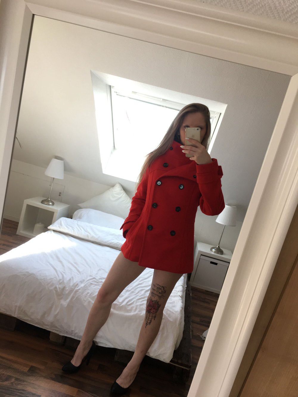 Roter Mantel von H&M 