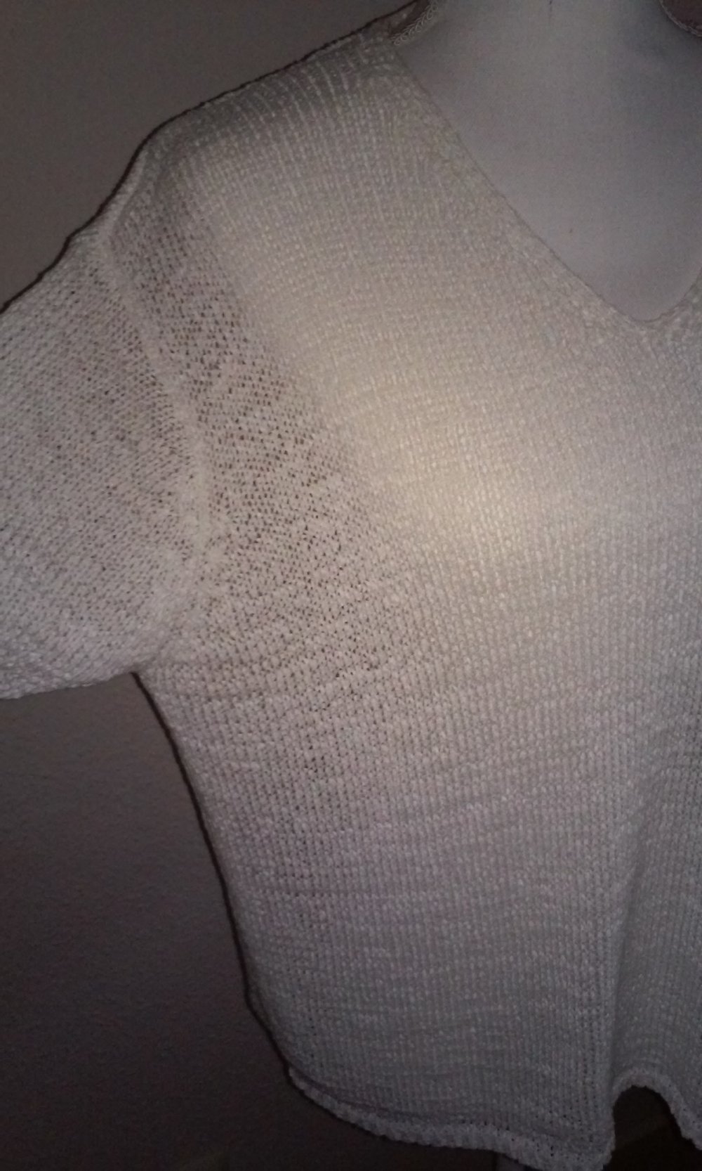 Shirt Pulli Kurzarmpulli Strickpullover ganz luftig weich und leicht