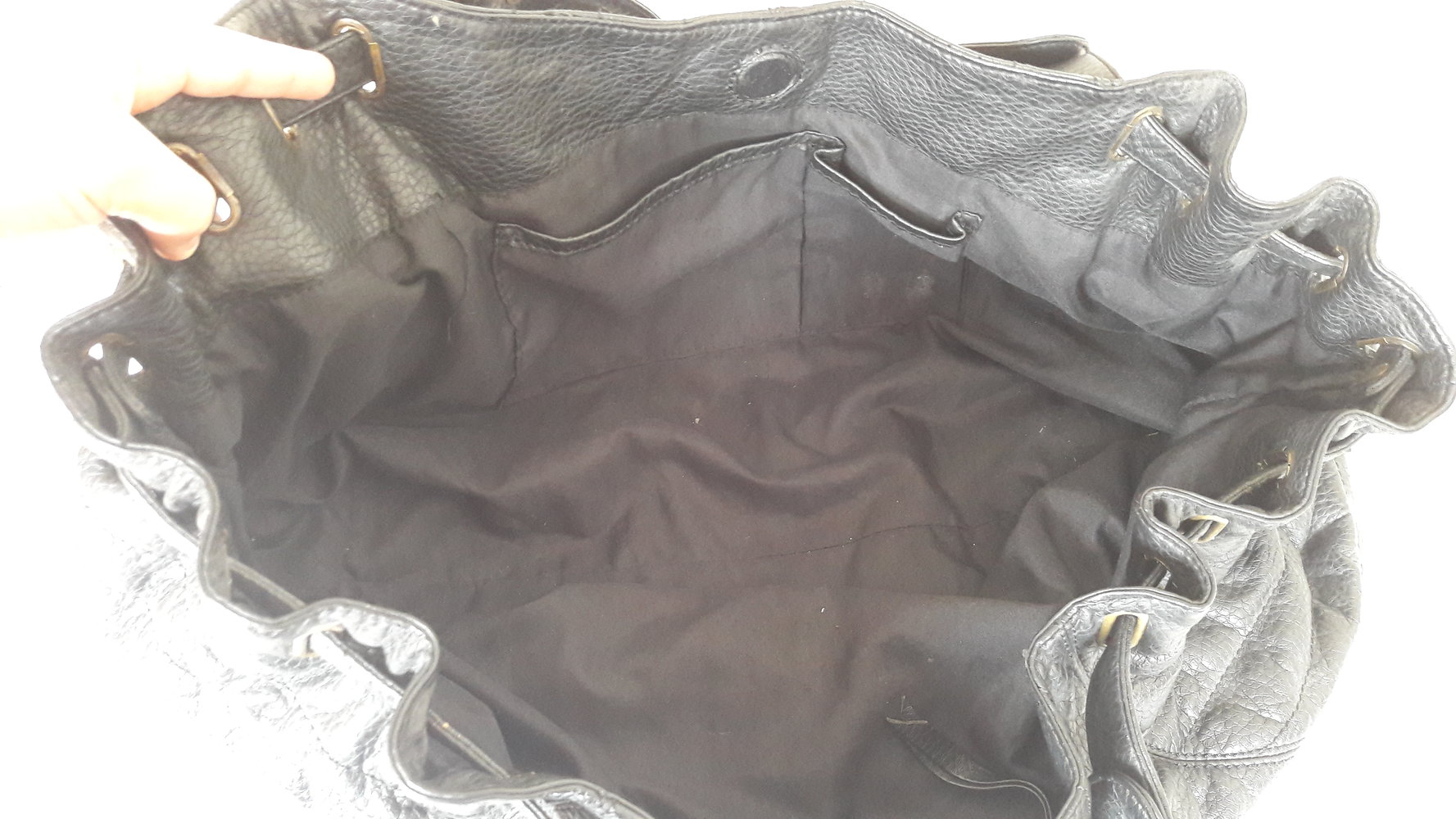 Tasche Kunstleder schwarz