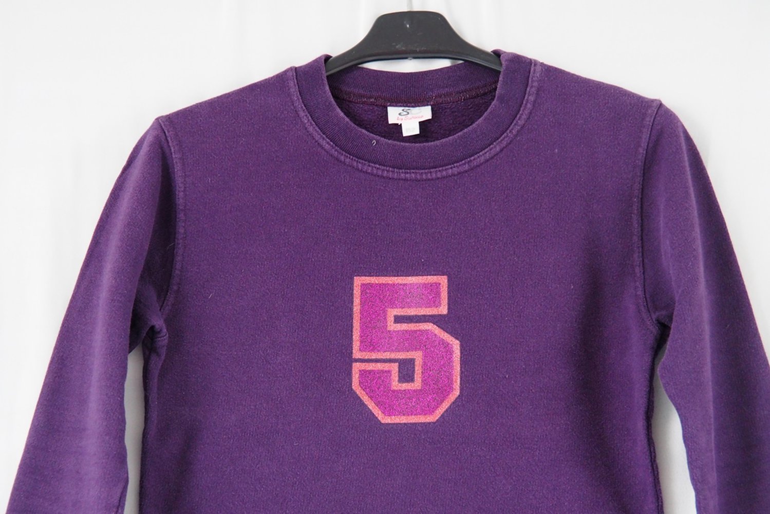 Lila leichter Pullover mit Glitzer 5