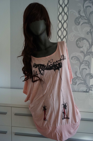 Oberteil pink rosa hinten Spitzen 40 / 42 XL Neu