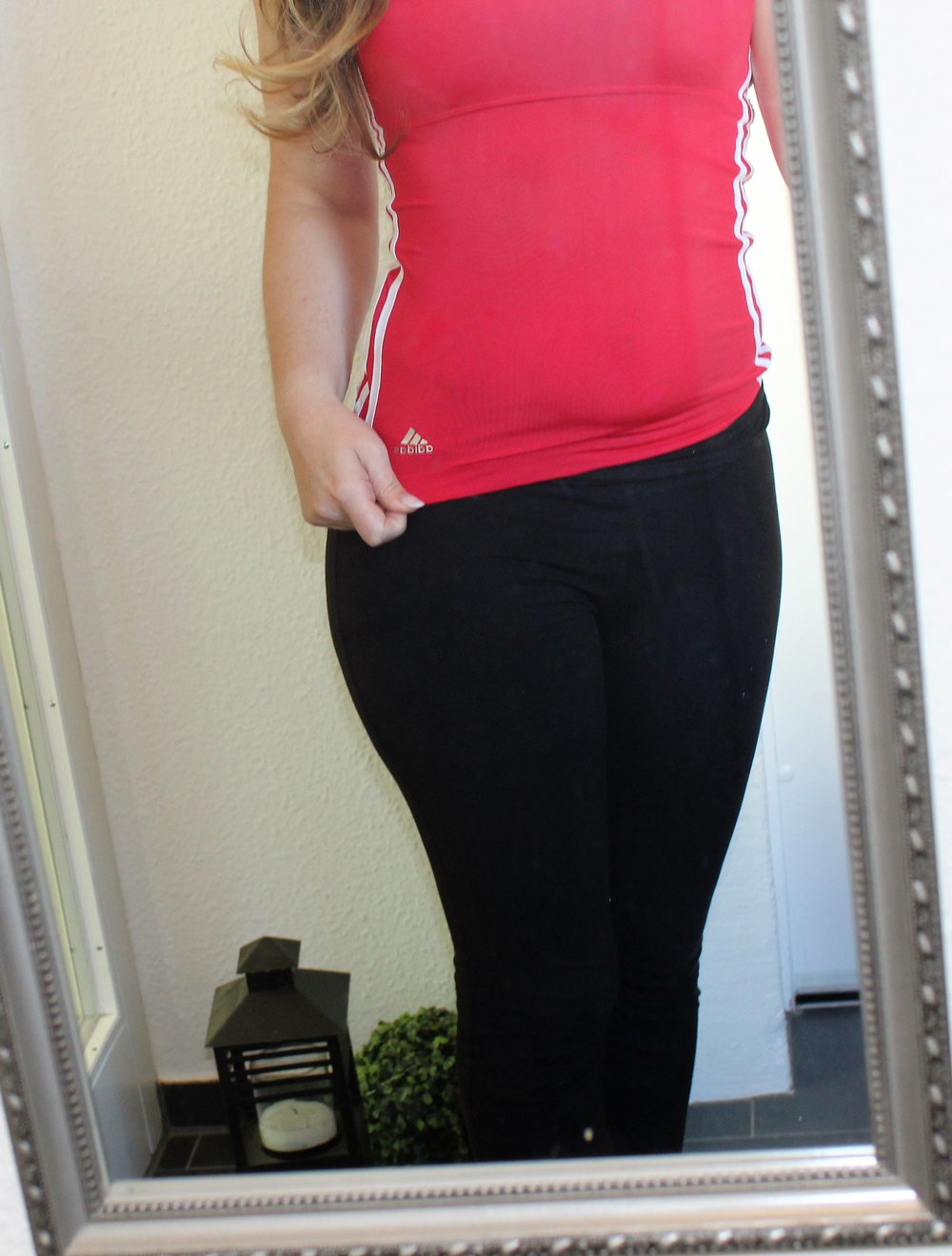 Adidas 3-Stripes Climalite Sport / Fitness Top rot weiss XS / S