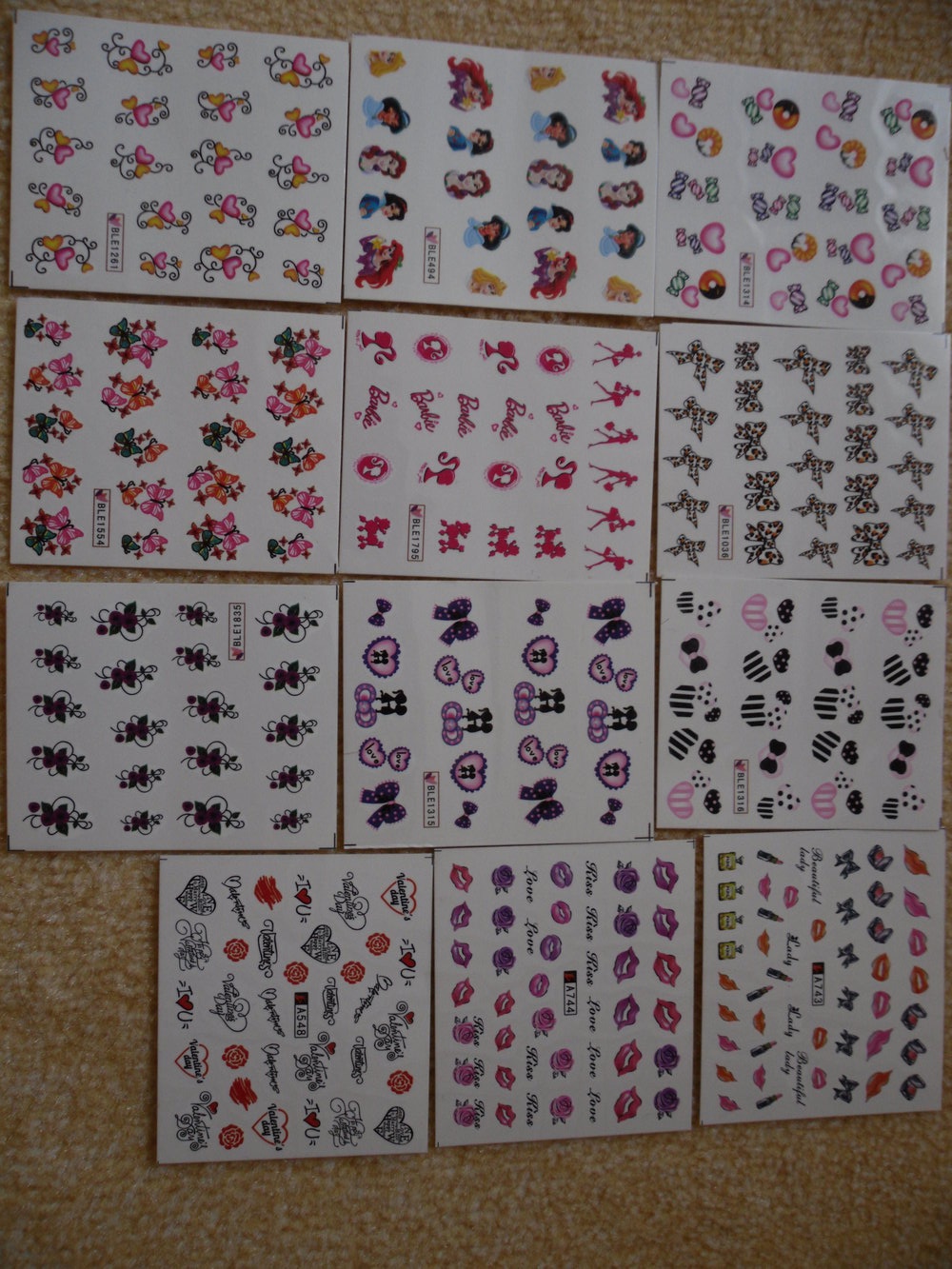 Nagelsticker Wassertatoos 1