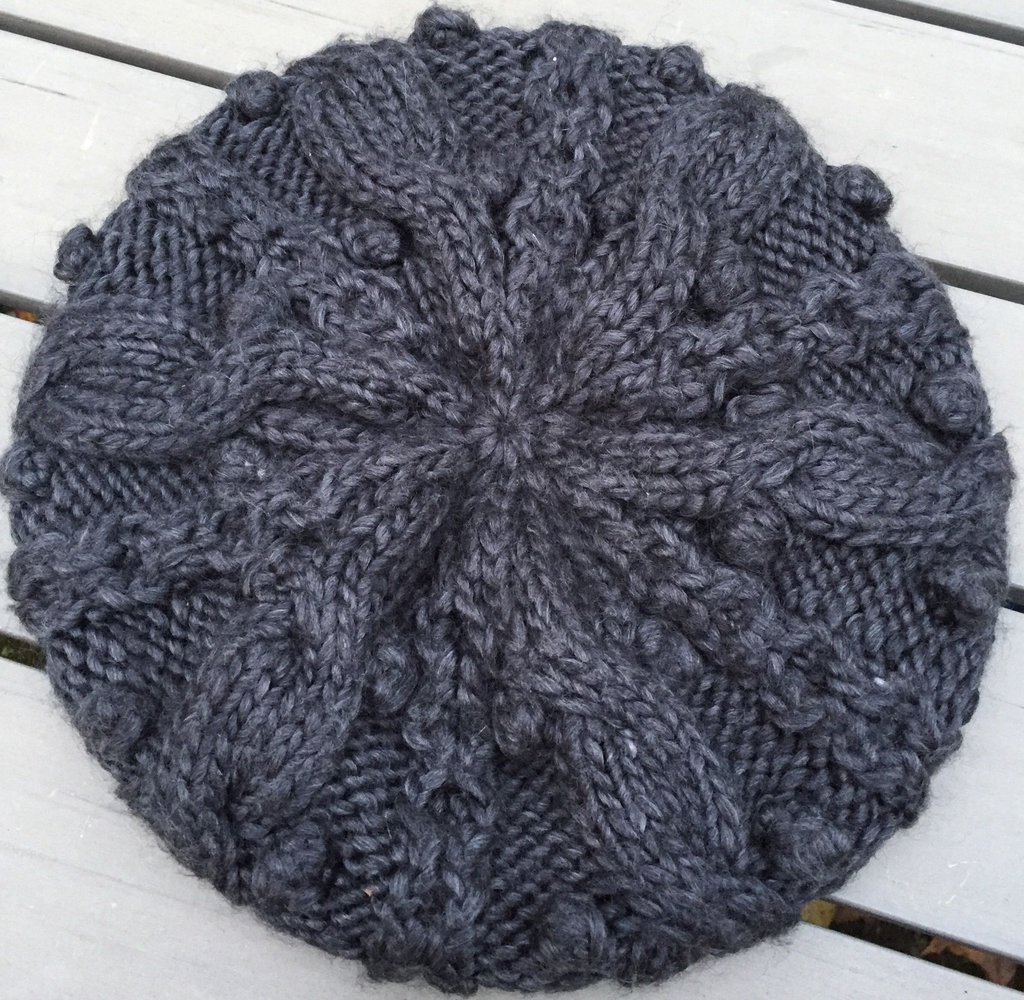 H&M Mütze STRICKMÜTZE grau ZOPFSTRICK