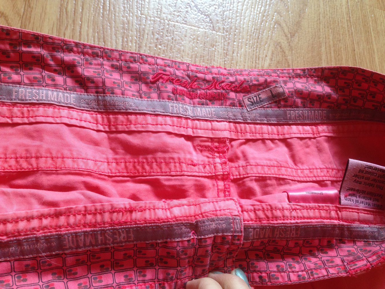 kräftige orange/rosa Baumwoll-Hose