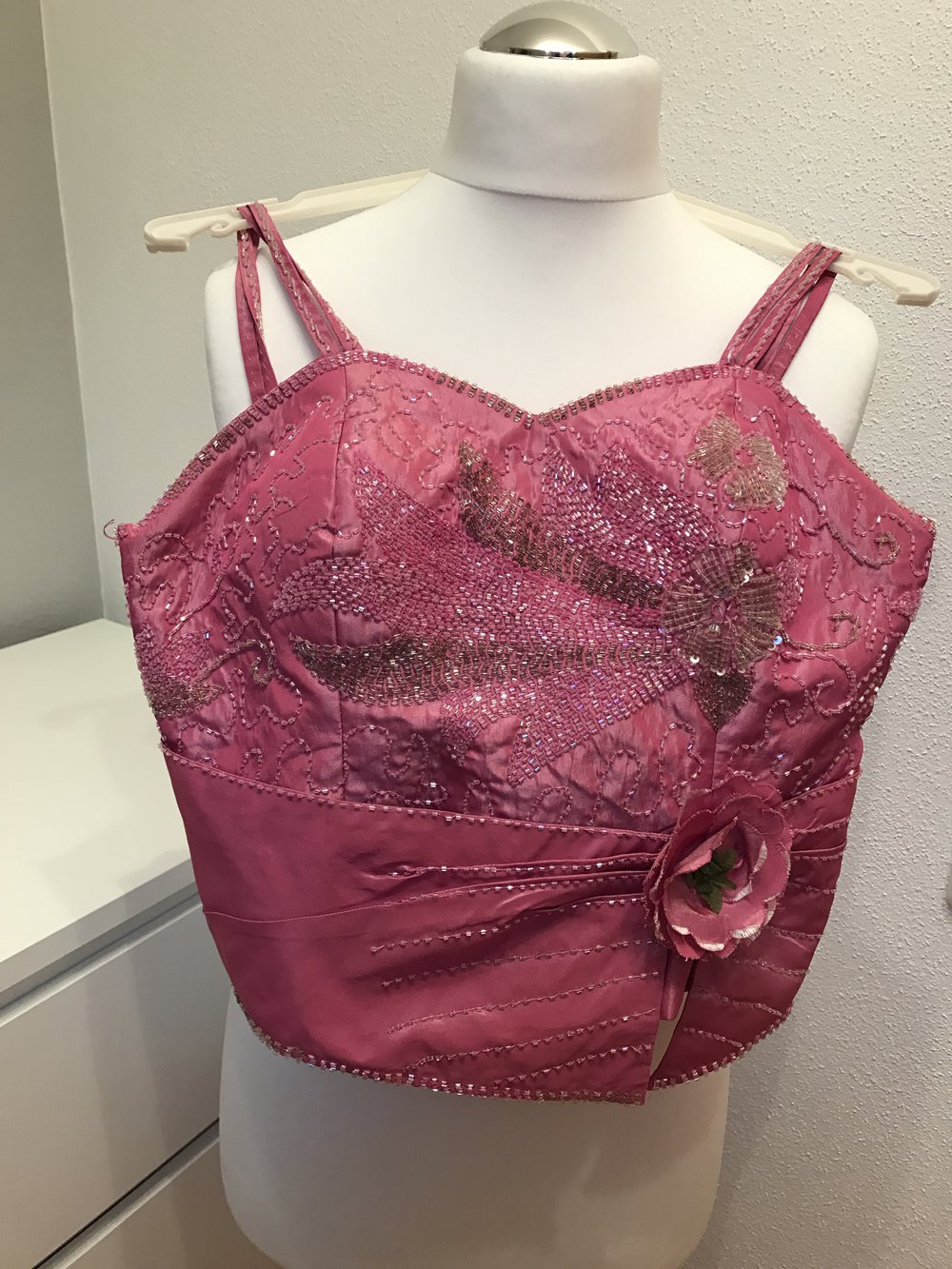 *Schönes auffälliges rosafarbiges 2-teiliges Abendkleid  Gr.36*