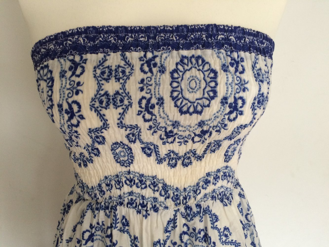 Sommerkleid blau weiß holländisch Strandkleid