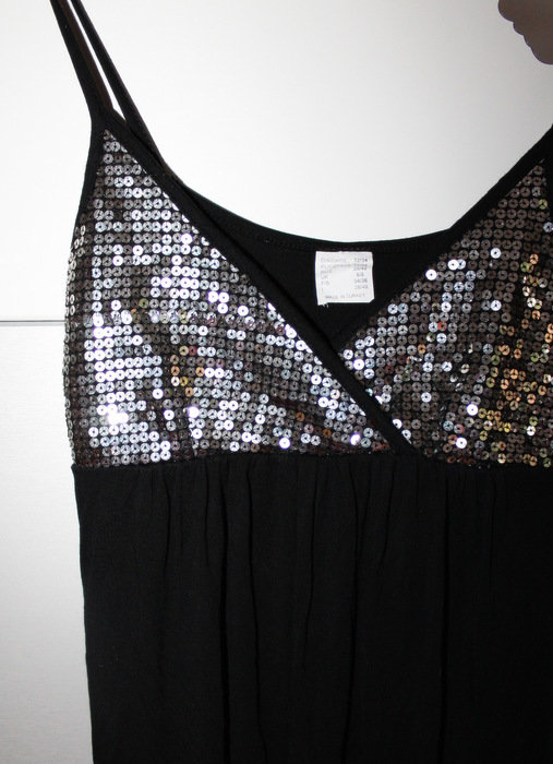schwarzes Kleid / Partykleid mit Pailetten