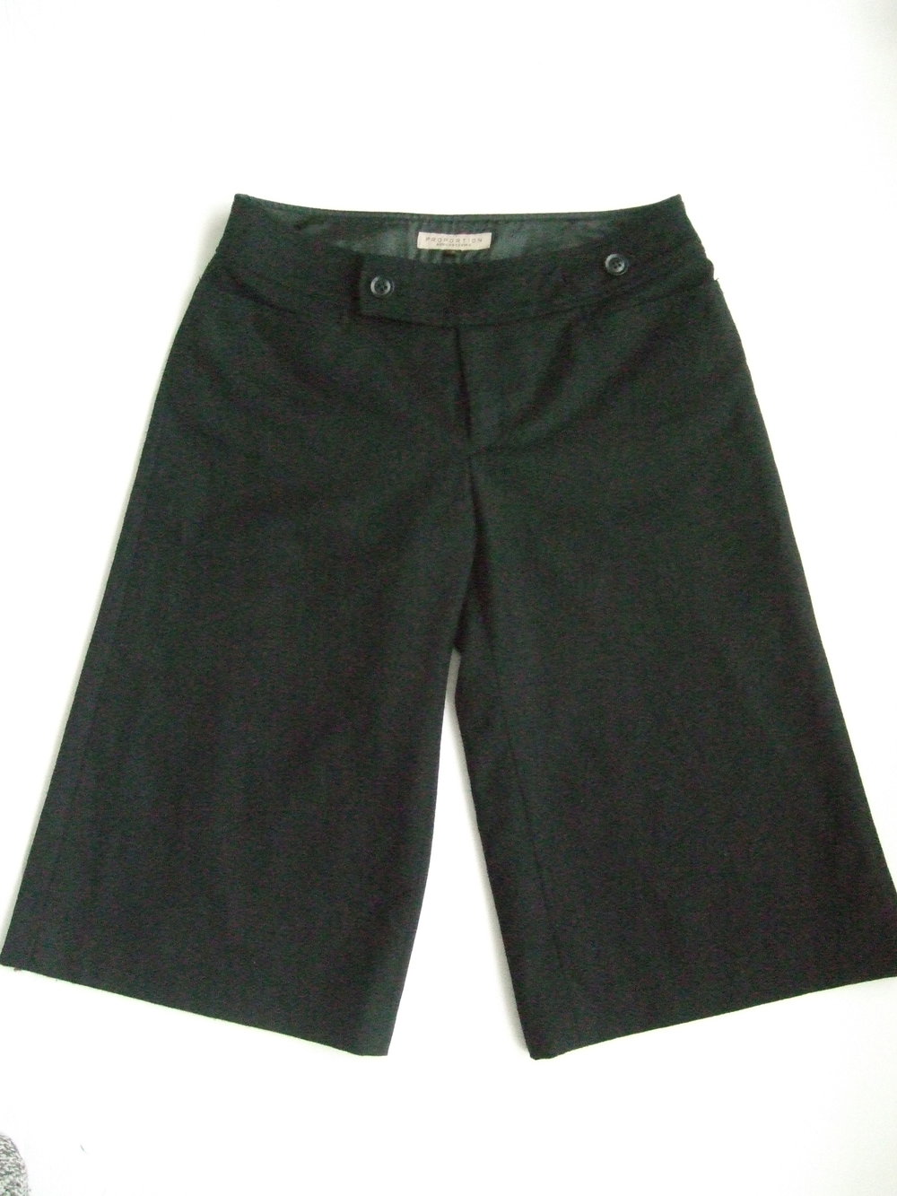 Japanische Knie Hose Hosenrock Wolle mit Silber Fäden